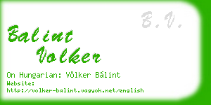 balint volker business card